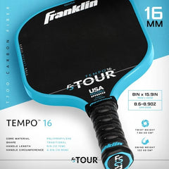 franklin fs tour tempo pickleball paddle 16mm