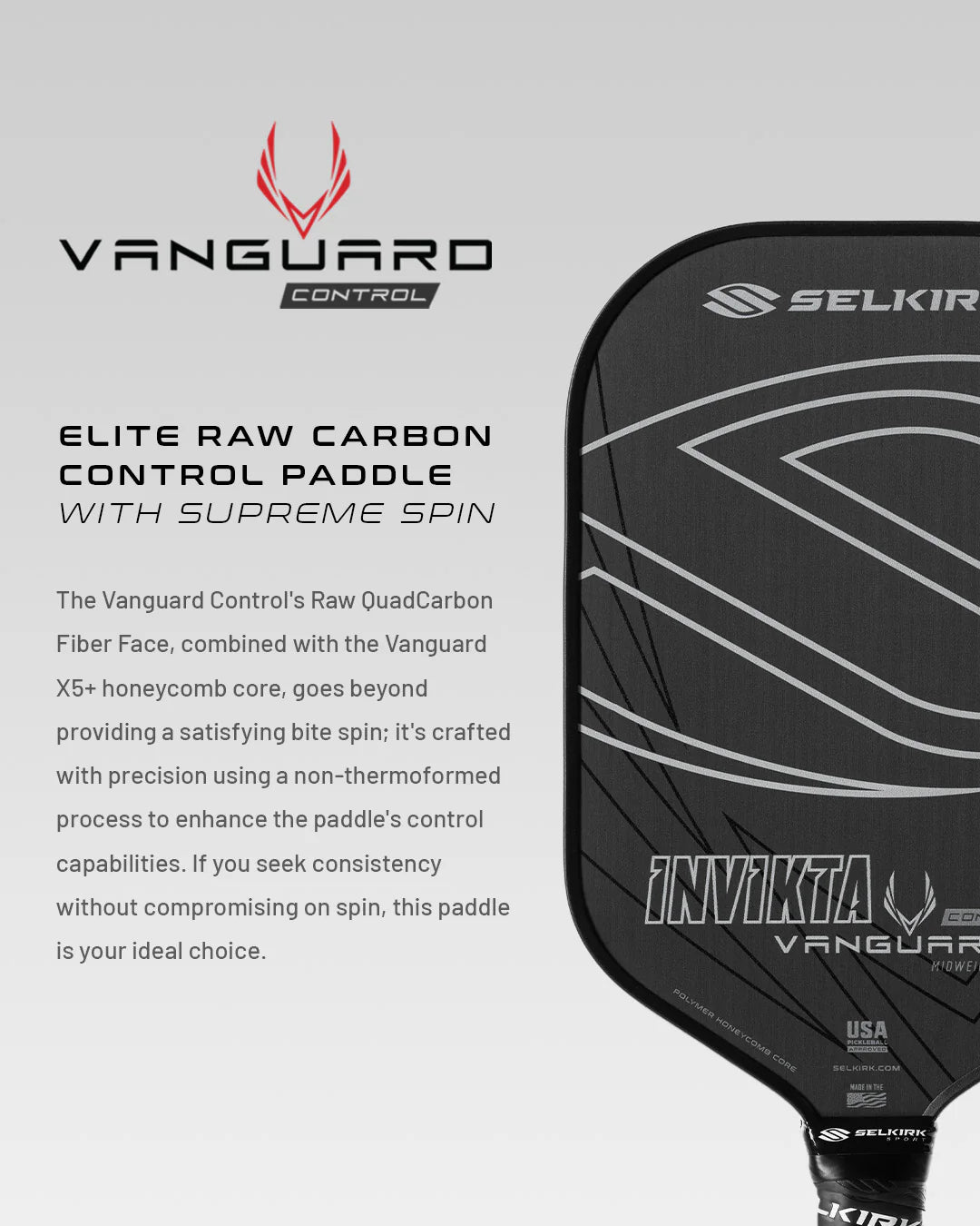 selkirk vanguard control pickleball paddle